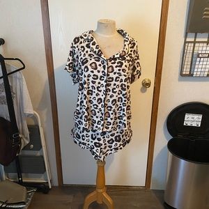 Animal Print Pajama Set